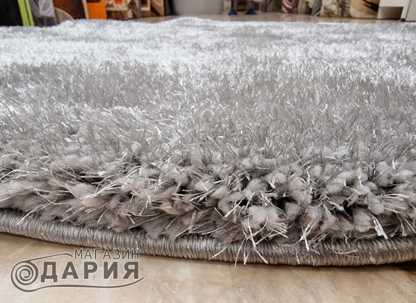 Тъкан килим 3D SHAGGY GRANDE grey КРЪГ